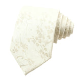 Beige Beige Floral Necktie