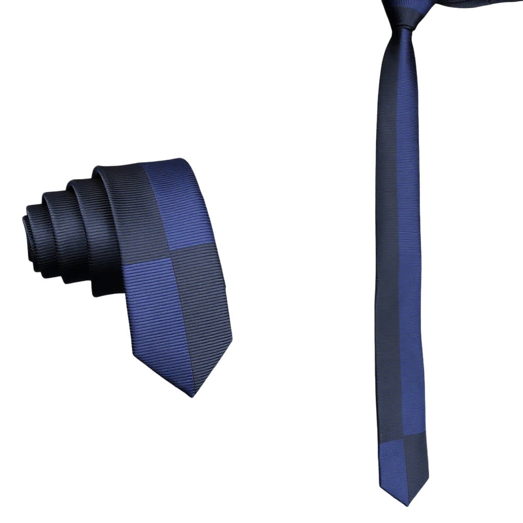 Navy Blue Blue Striped Necktie