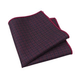 Burgundy Plaid Pocket Square