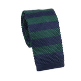 Navy Green Striped Necktie