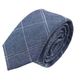 Blue White Plaid Tie