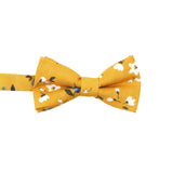 Blue Yellow Floral Bowtie