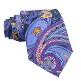 Purple Yellow Paisley Necktie
