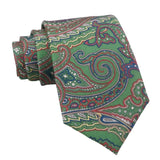 Green Red Paisley Necktie