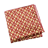 Red Yellow Pattern Pocket Square