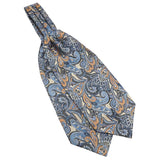 Blue Orange Paisley Ascot