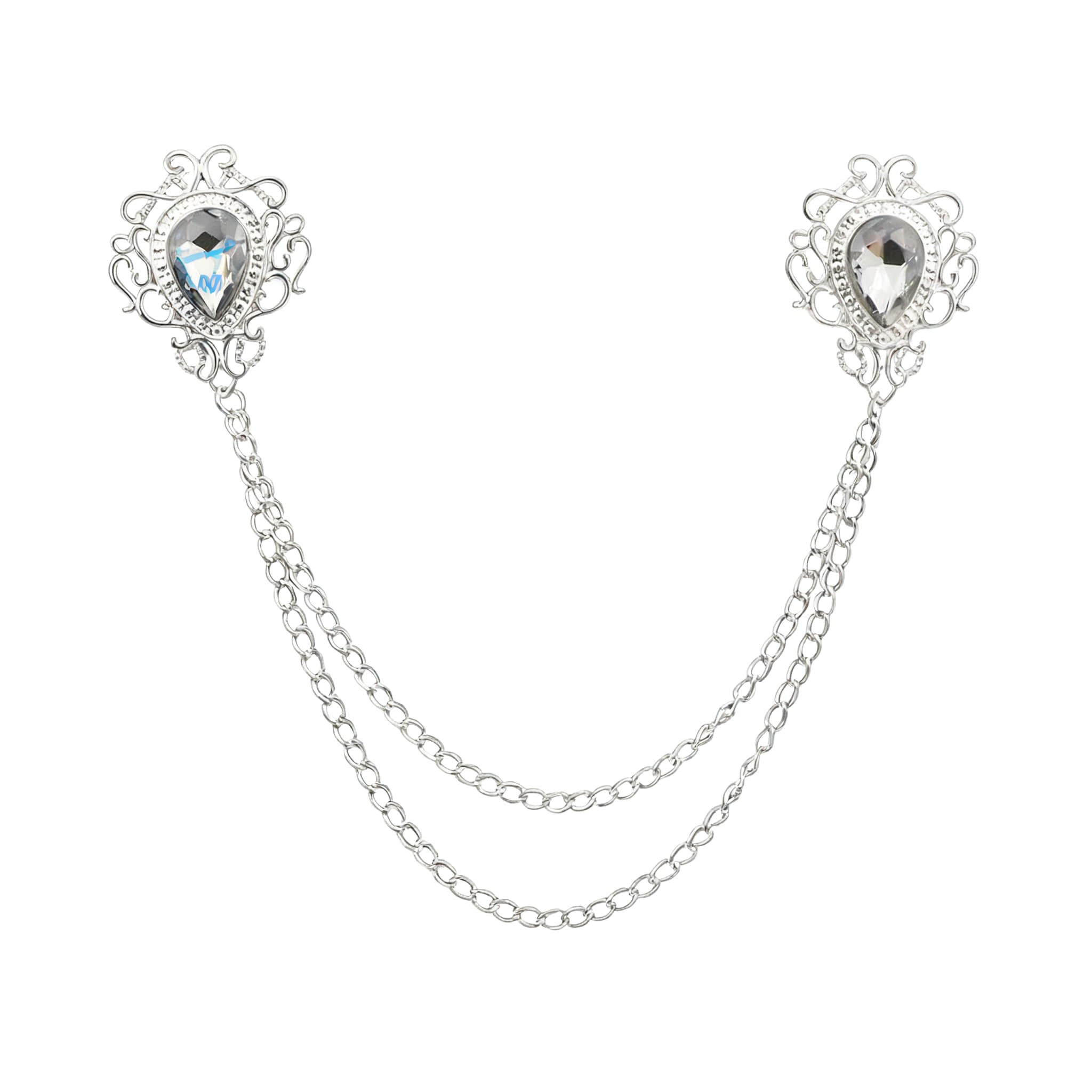 Silver Gray Rhinestone Accessorie