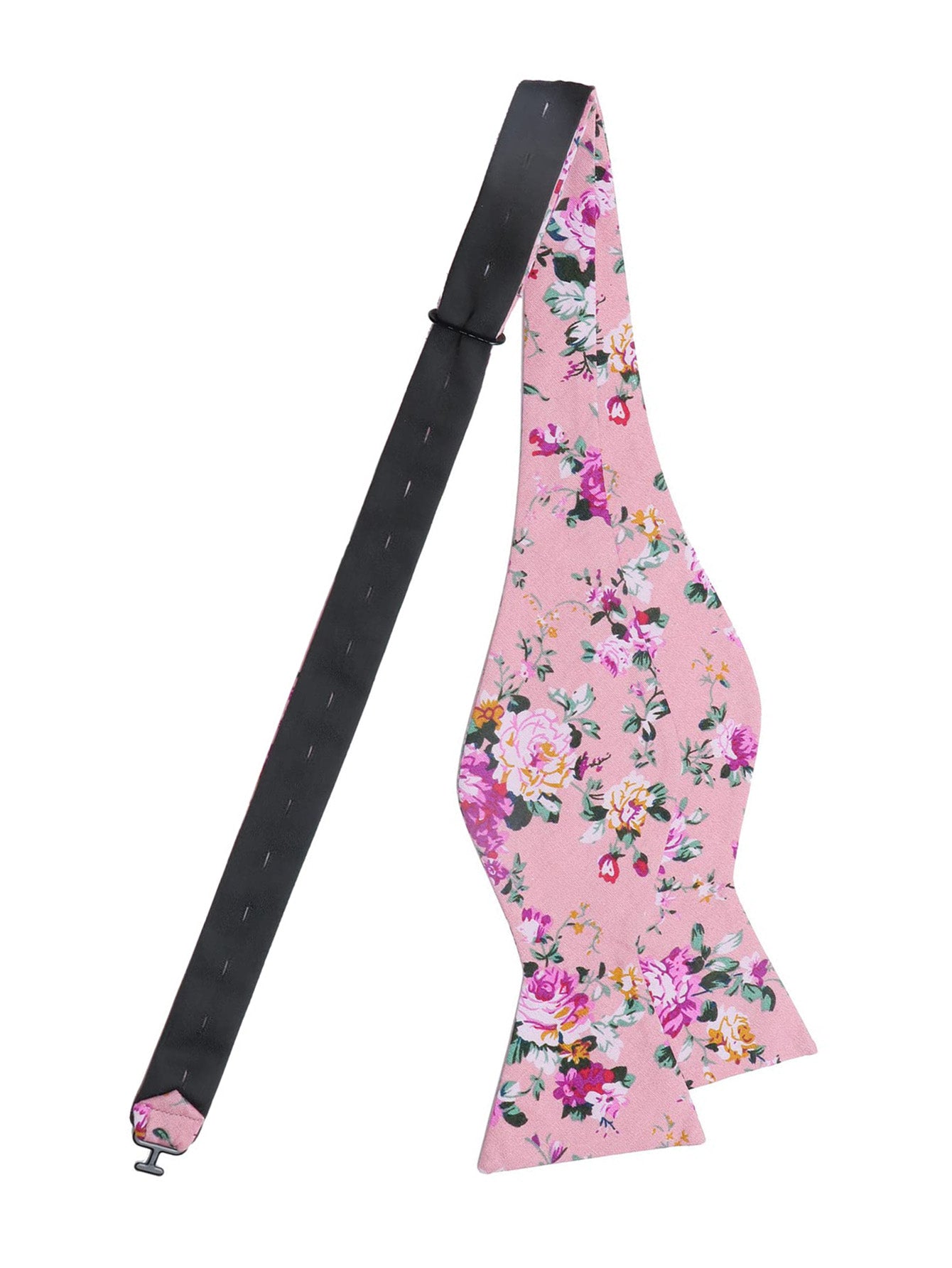 Pink Floral Cotton Hand‑Tied Men's Bow Tie