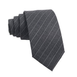 Gray White Striped Necktie