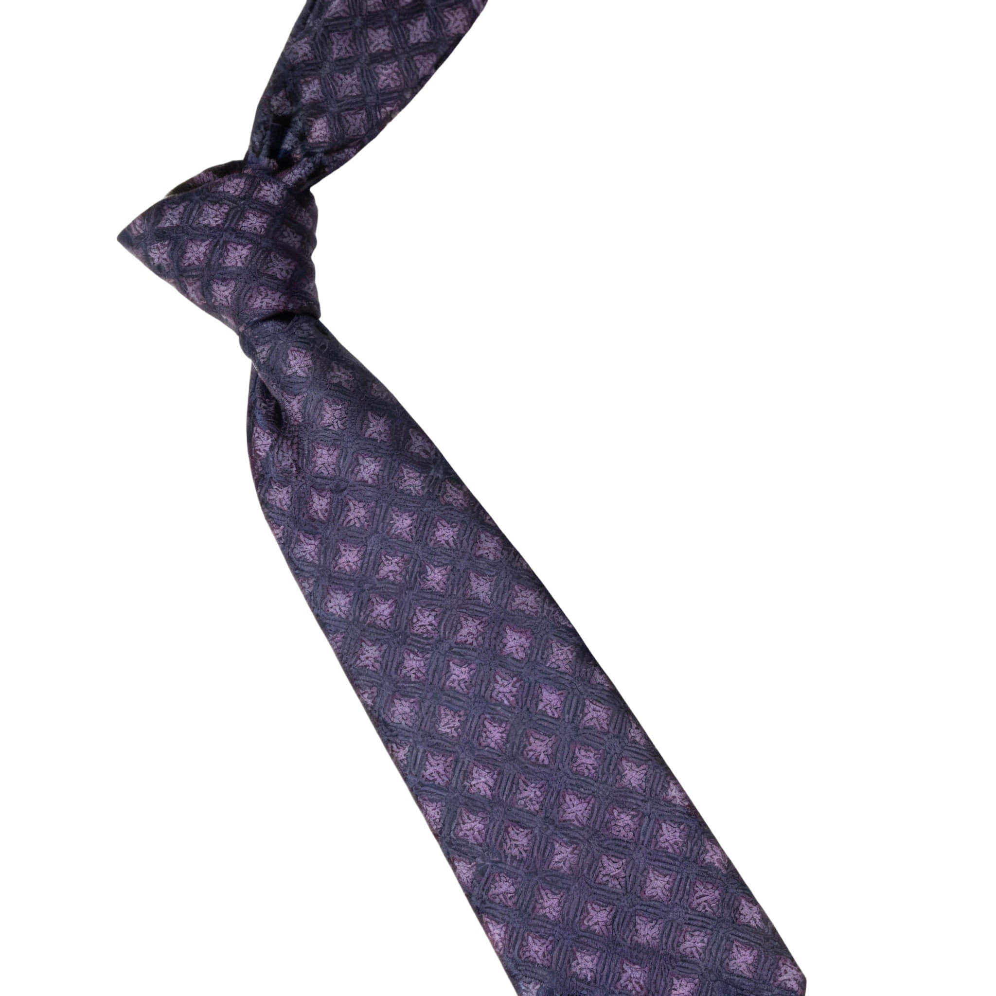 Navy Blue Red Polka Dot Necktie Pocket Square