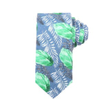 Blue Green Leaf Necktie