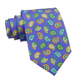 Purple Yellow Paisley Necktie
