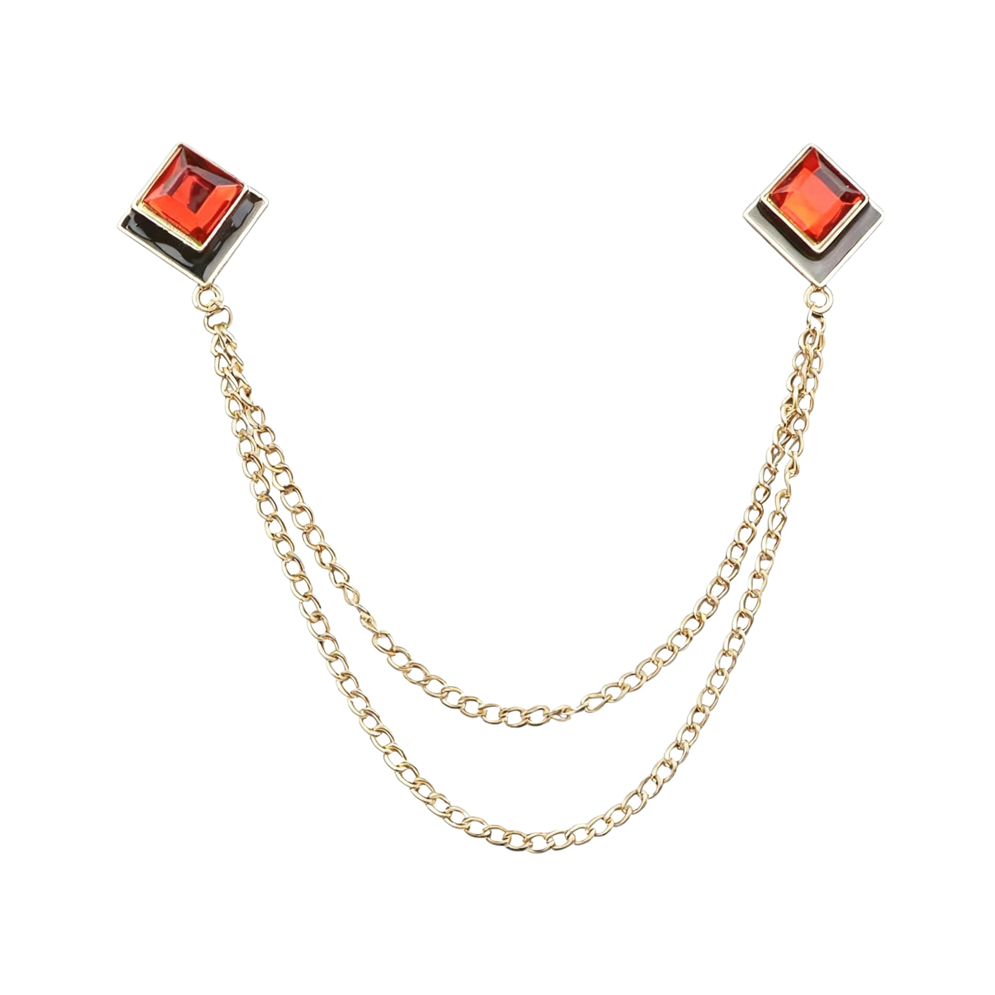 Gold Red Solid Lapel Pin