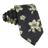 Black Gold Floral Necktie