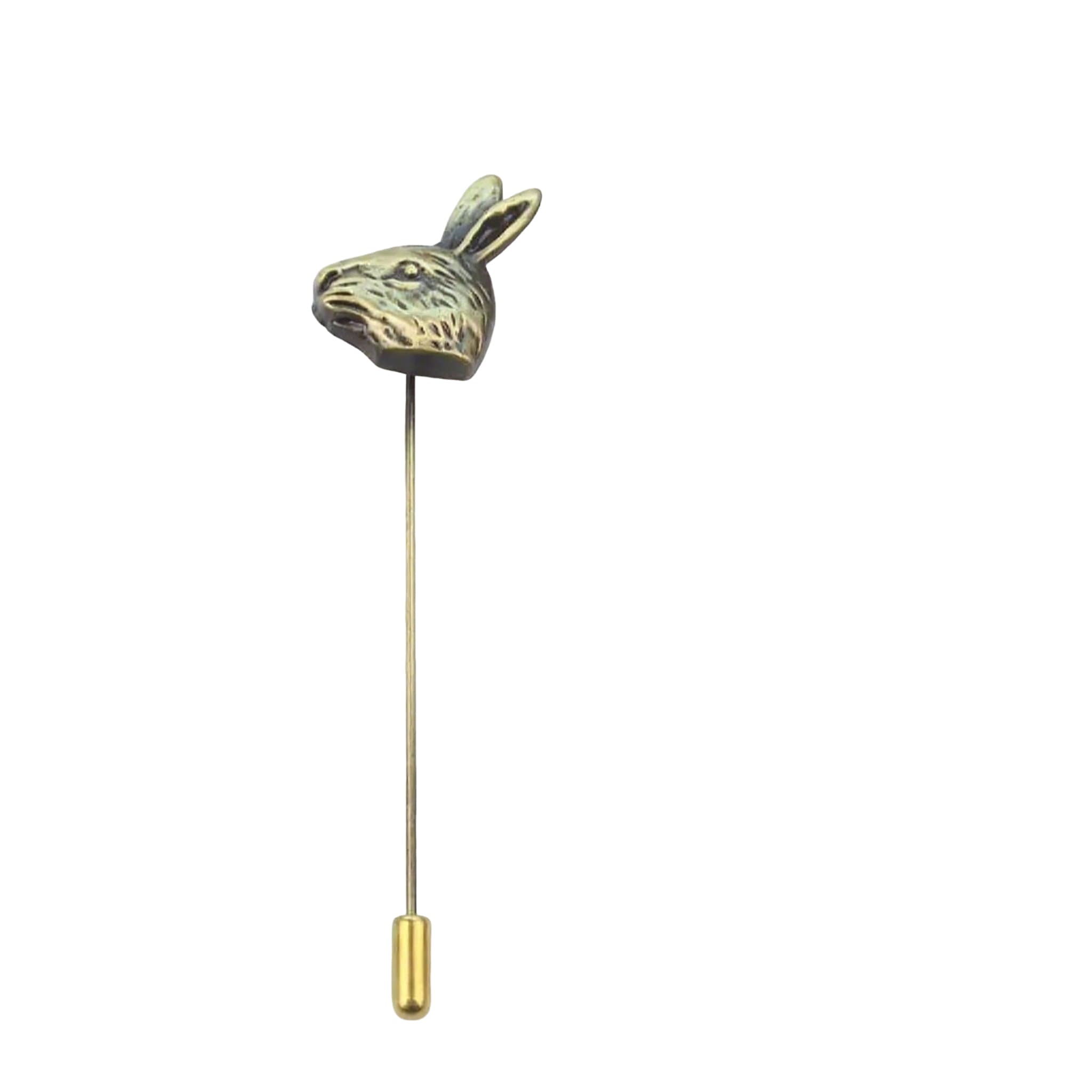 Bronze Gold Rabbit Lapel Pin