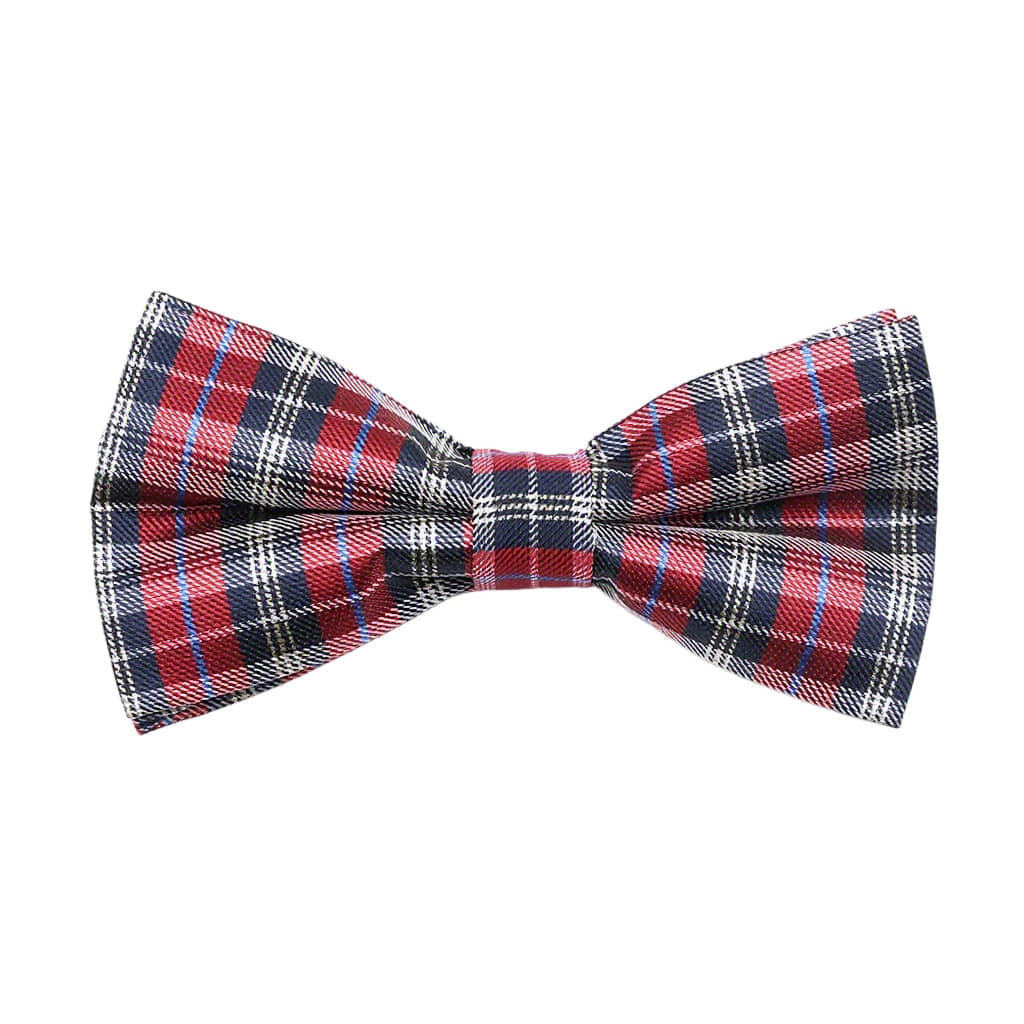 Red Blue Plaid Bowtie