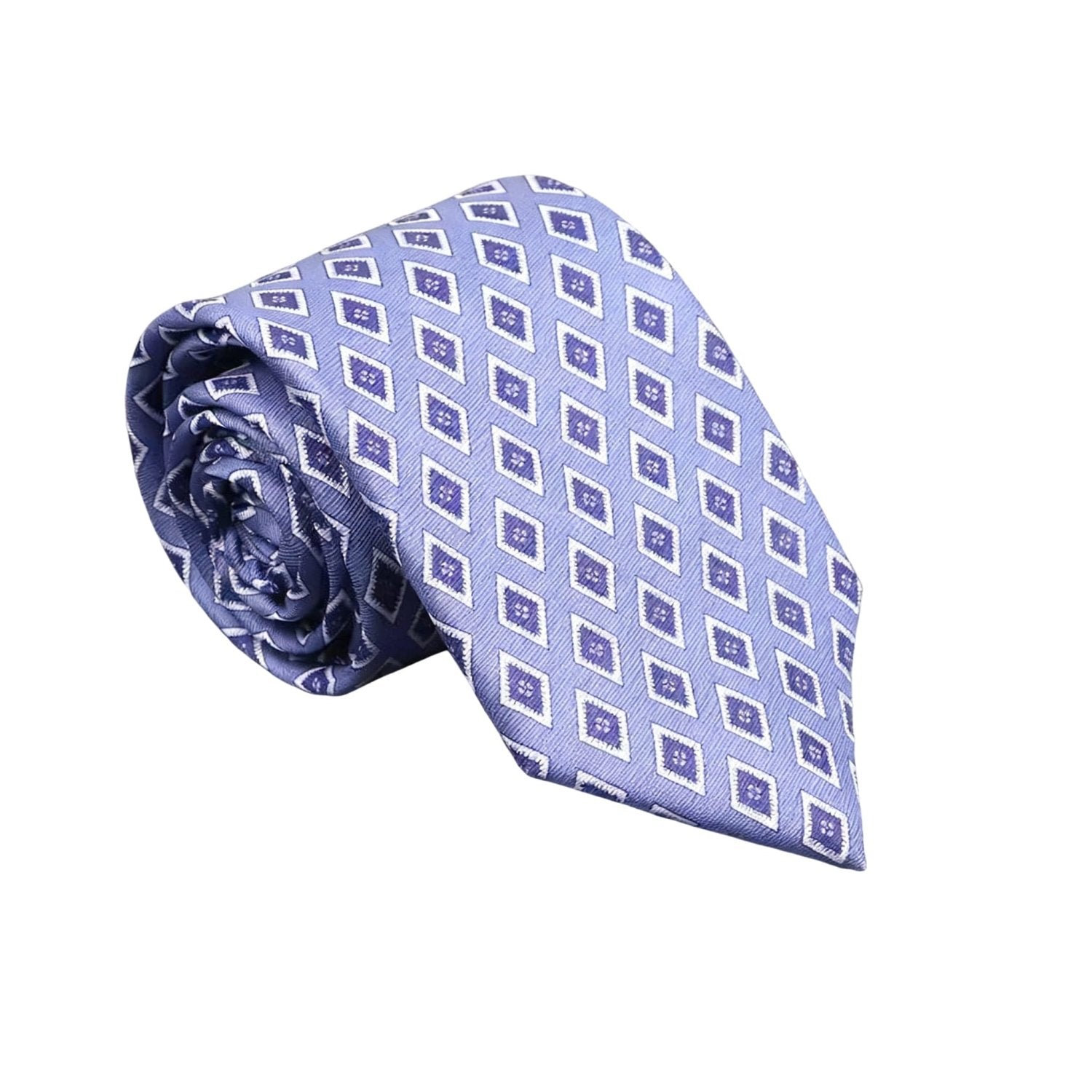 Light Purple With Dark Purple Diamond Necktie