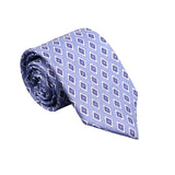Light Blue Purple Diamond Necktie