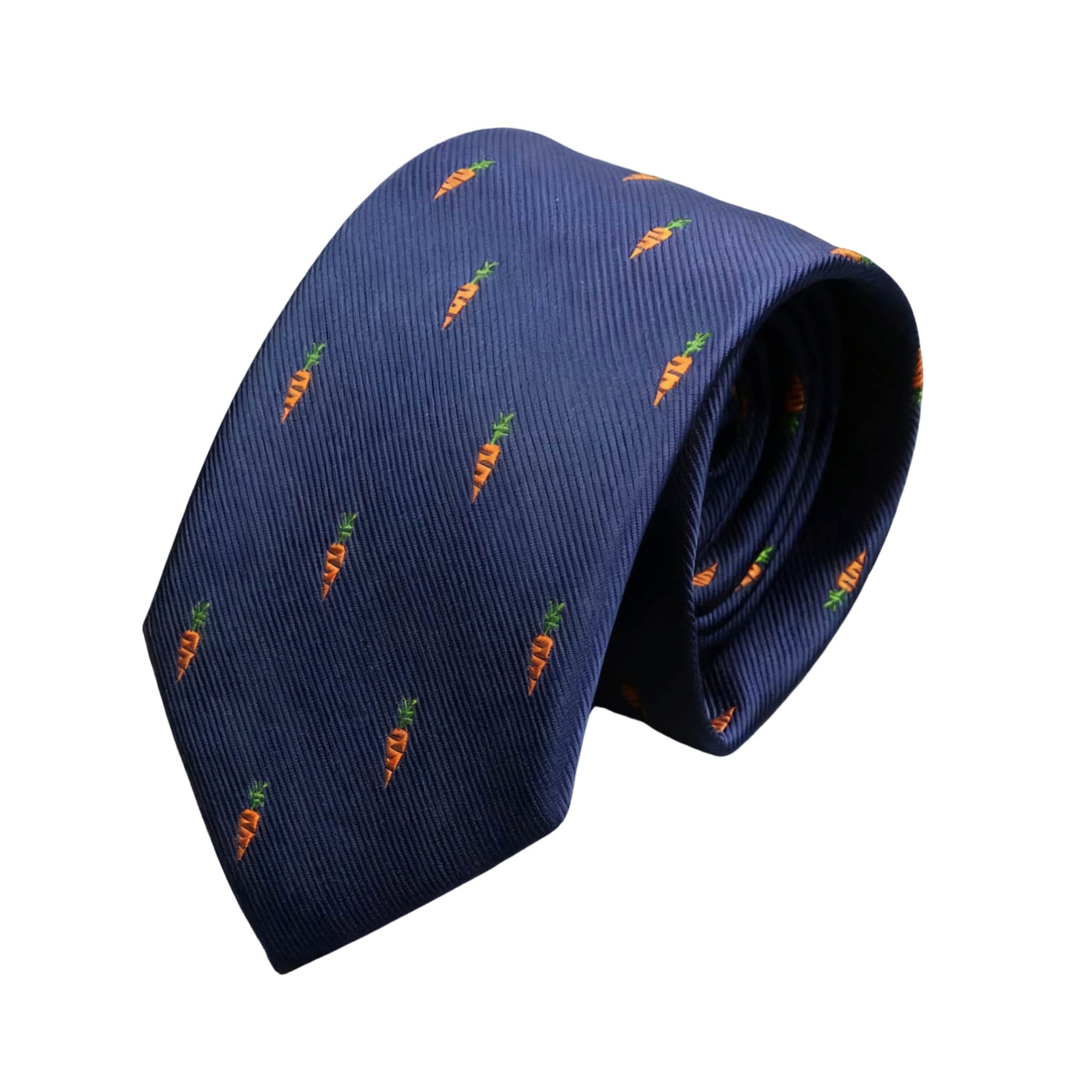 Navy Blue Green Feather Necktie