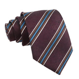 Maroon Blue Striped Necktie