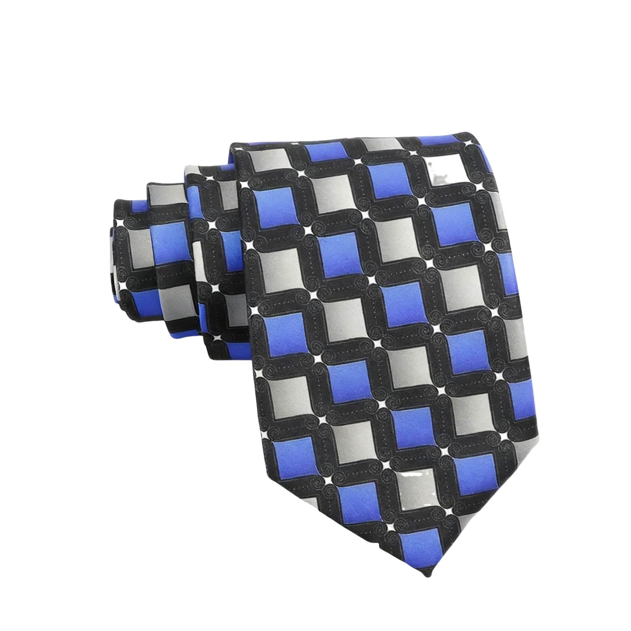 Black Blue Square Necktie