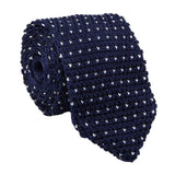 Navy Blue White Polka Dot Necktie