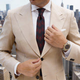 Dark Blue With Red Chevron Necktie