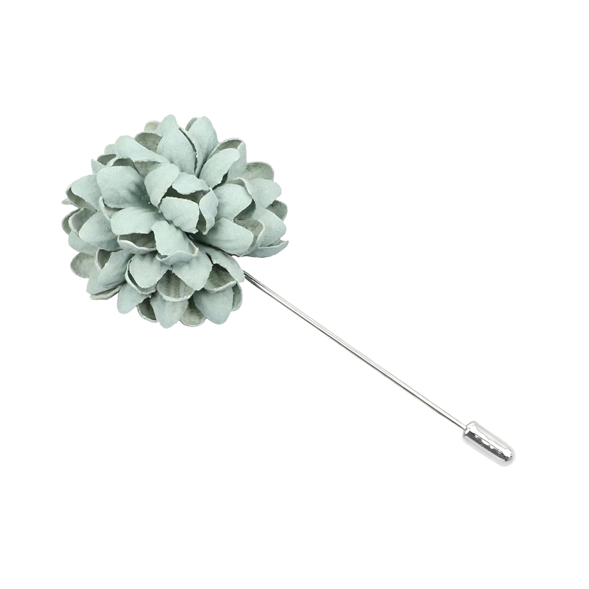 Black Gray Green Floral Lapel Pin