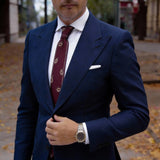 Burgundy With Beige Paisley Necktie