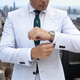 Dark Green with Red Paisley Necktie