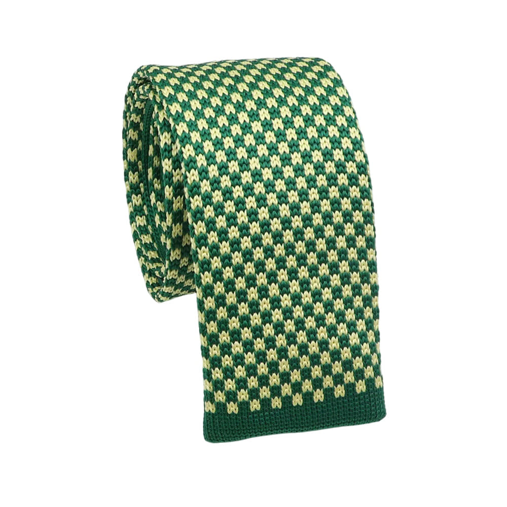 Green Yellow Dotted Necktie