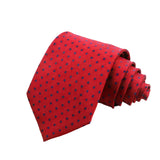 Red With Blue Polka Dots Necktie