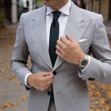 Dark Blue With Red Green Plaid Necktie