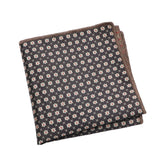 Brown Red Floral Pocket Square