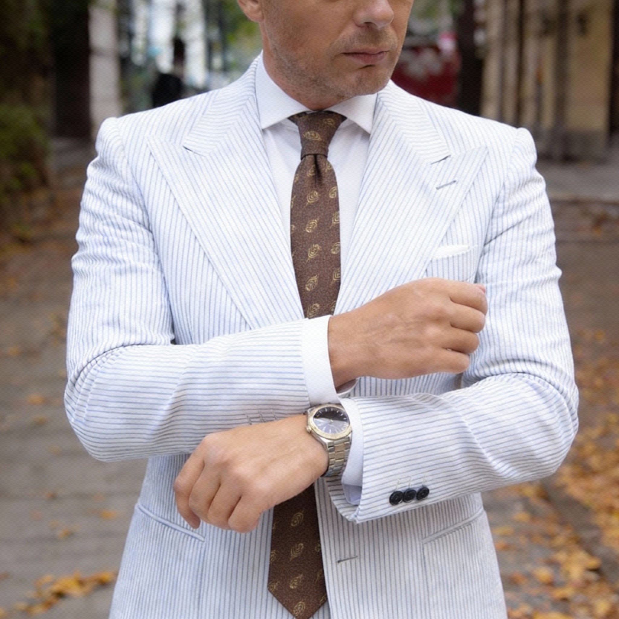 Brown With Golden Eye - Like Necktie
