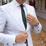 Dark Green With Golden Peacock Feather Necktie