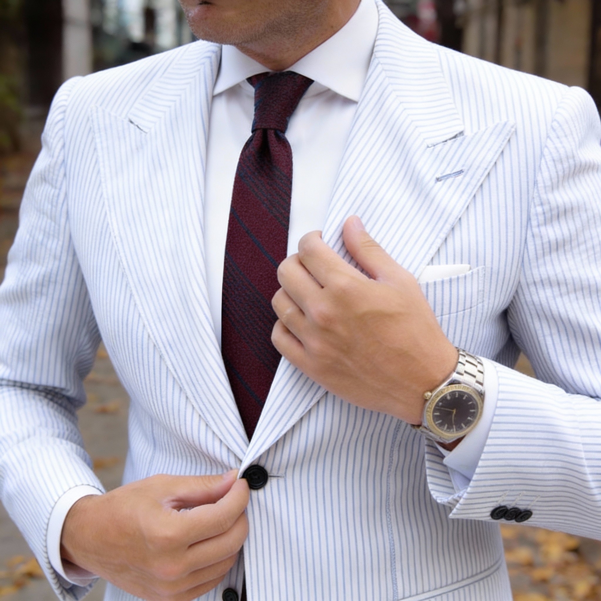 Red With Blue Plaid Necktie