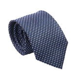 Navy Blue Light Blue Geometric Necktie