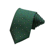 Green White Polka Dot Necktie