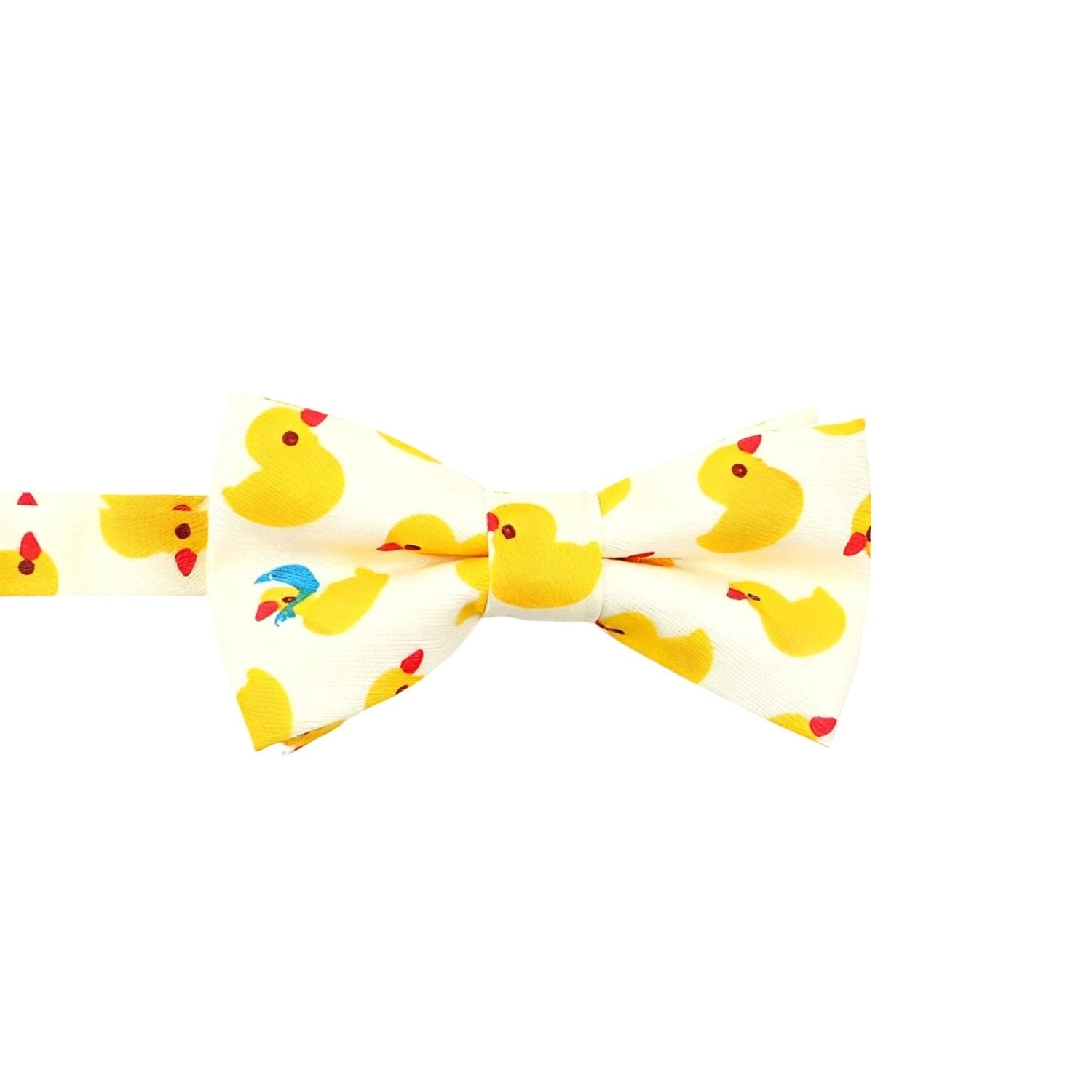 White With Yellow Ducks Bowtie
