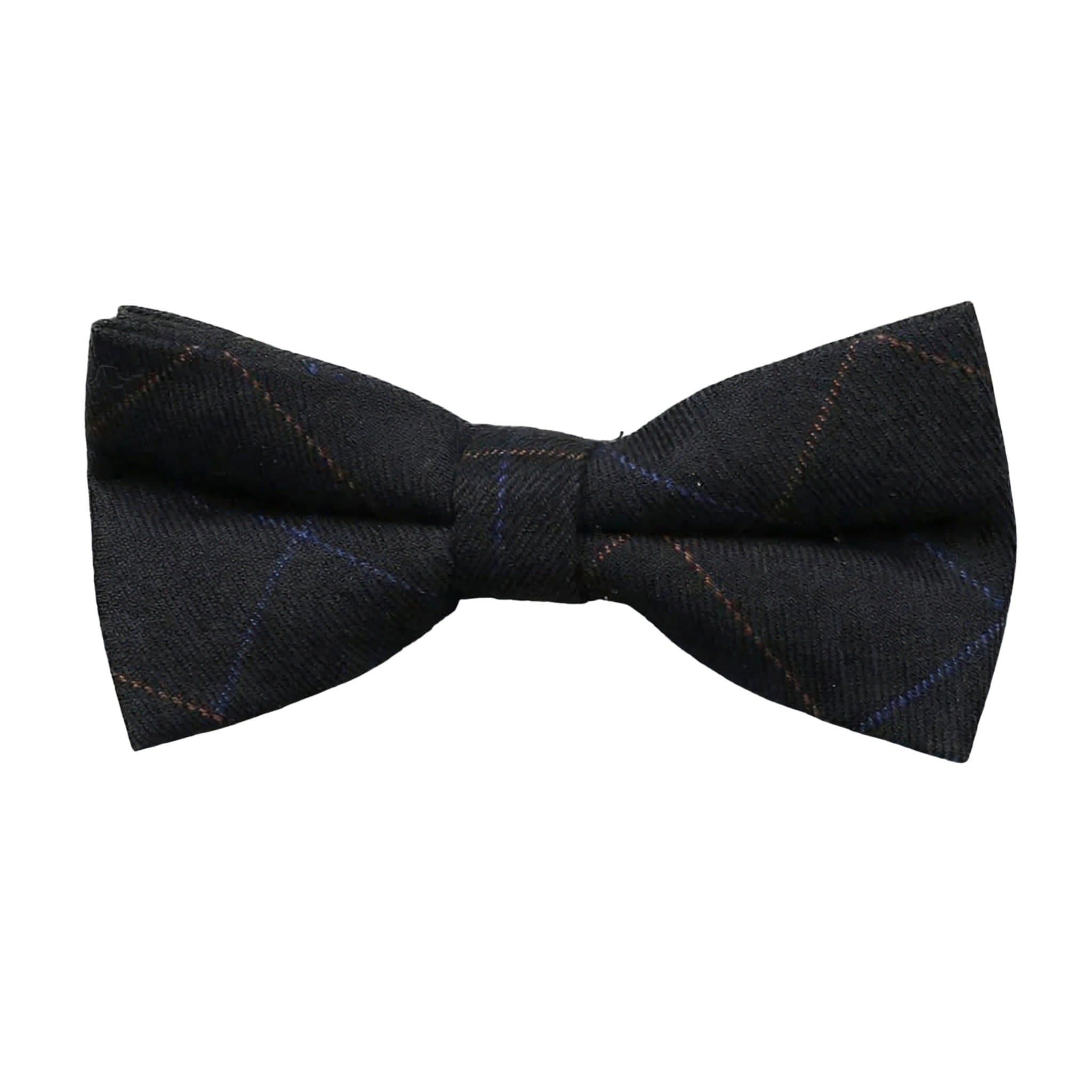 Black Brown Plaid Bowtie