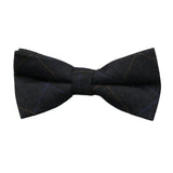 Black Brown Plaid Bowtie