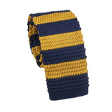 Navy Blue Yellow Striped Necktie