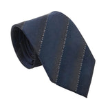 Navy White Striped Necktie