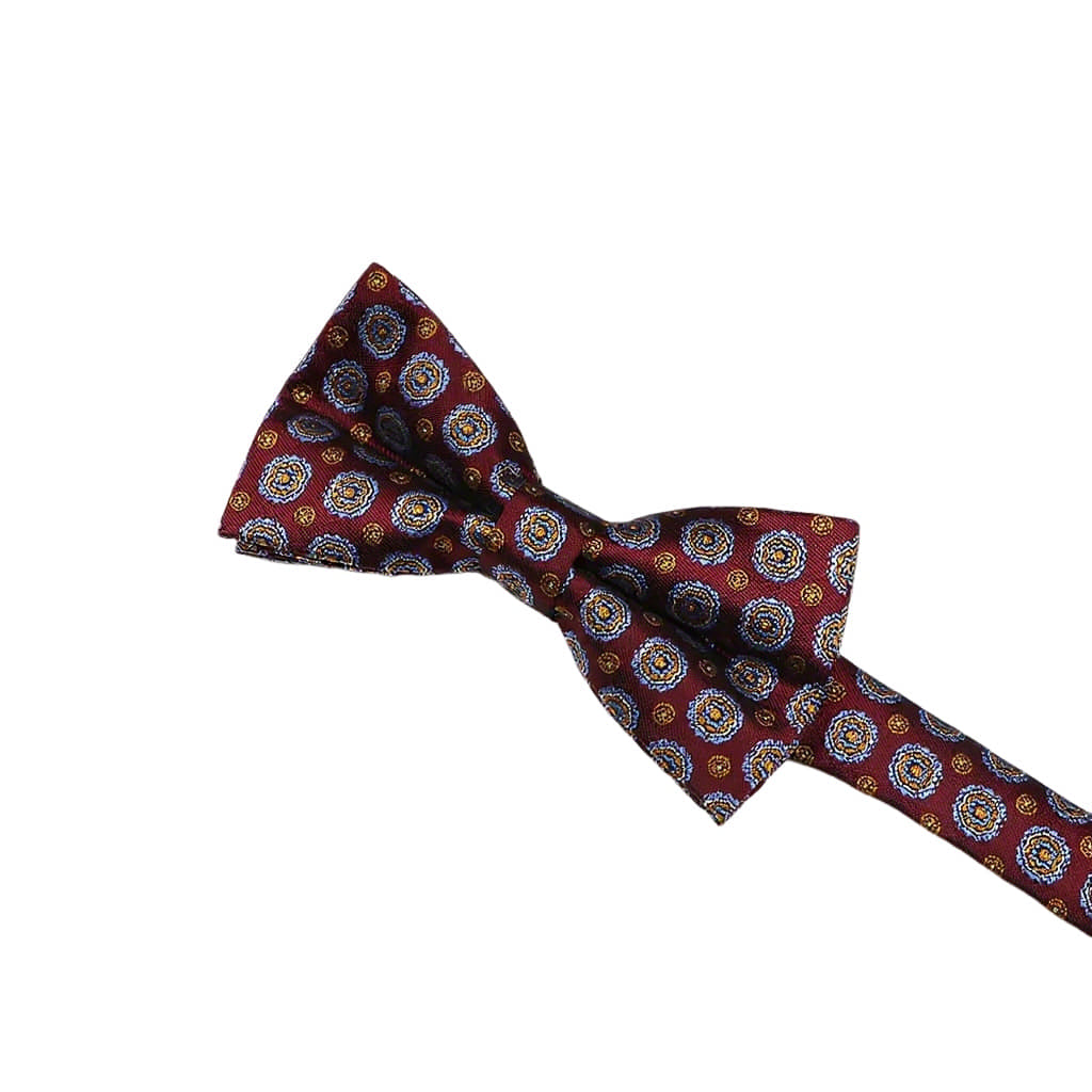 Red Gold Patterned Bowtie