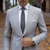 Dark Gray With Blue Dot Necktie