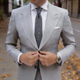Dark Gray With Blue Dot Necktie