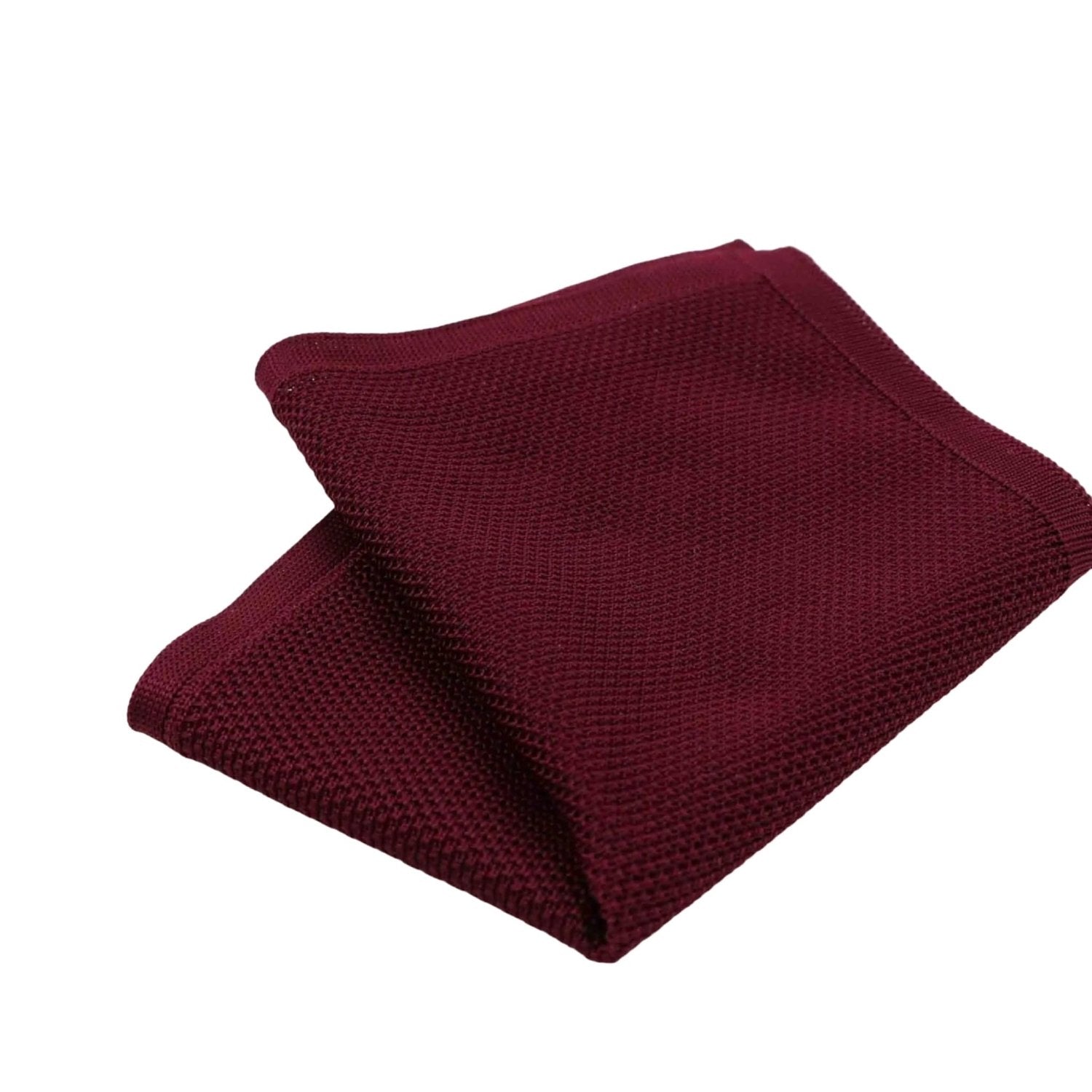 Burgundy With Burgundy Solid Pattern Pocket Square