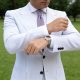 Gray With Gray Cable Pattern Knitted Necktie