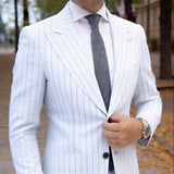 Gray with Orange & Blue Pattern Necktie